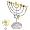 Posiadacze świec Menorah Menorah Retro Ornament Stojak na świeca Stojak na Candle 9 świec Decor Dechor na wydarzenia Bankiety Spotkania Rodzinne Materiały 231215