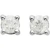 Boucles d'oreilles à tige diamant rond 1/5 carat poids total en argent sterling