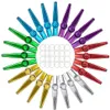 Opbergzakken 24-Pack Metalen Kazoos Met 24 Stuks Kazoo Fluit Membranen 6 Kleuren Goede Metgezel Voor ukelele Viool Gitaar Piano280V