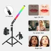 Treppiedi 50 cm 20 "Rgb Palmare Led Video Light Bacchetta Bastone Fotografia Luce con batteria ricaricabile incorporata 79" Treppiede Telecomando