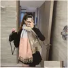 Scarves Designer Winter Poncho Shawl Cashmere C Scarf For Women Fashion Pashmina Wraps Thick Warm Female Blanket Gift Drop Delivery Ac Dhssy