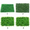 Alfombra de hierba de flores de boda de 40x60cm, alfombra de paisaje de césped de plantas artificiales verdes para decoración de paredes de jardín y hogar, hierba falsa 1236C
