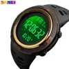 SKMEI Waterdichte Heren Horloges Nieuwe Mode Casual LED Digitale Outdoor Sport Horloge Mannen Multifunctionele Student horloges 201204306C