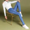 Calças de brim 2019 outono jeans para mulheres estiramento calças jeans magro cintura alta elástica senhoras calças tamanho grande lápis feminino r377