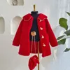 Coat 2023 Sweet Faux Fur Warm Plus Velvet Thicken Winter Woolen Outdoor Fleece Children's Clothes Kids Girls Jacket Outwear 231216