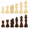 Schackspel trä schackuppsättning 39*39 cm fällbara magnetiska larg schackbräda pusselspel med 34 massivt trä schackbitar resebrädspel gåva 231215