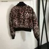 märke kvinnor jacka designer kläder för kvinnor höstrock mode leopard tryck reversibel dressing långärmad tjejjackor 15 december 11 11