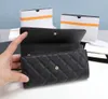 10A Designer CC Wallets Black Lambskin Caviar Lederen Wallet Gold en Silver Hardware Mini Handtassen Klassieke koppelingszakken Luxurys Portemonnee Kaarthouder Women 22