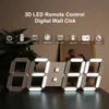 Desk Table Clocks 3D LED Wall Clock Large Digital Wall Clock With Remote Control Alarm Clock TimeDateTemp Display Wall Table Clock Modern Design 231215