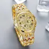 Armbandsur Diamond Women Watches Gold Watch Ladies Wrist Luxury Brand Rhinestone Womens Armband Female Relogio 231216