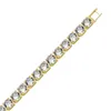 Golden Tennis Bracelet Designer Iced Chain Diamond Chain Bracelet Hip Hop Men's Luxury Jewelry 7-8 inches