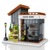 Pistola Giocattoli Creative Sunshine Coffee House Building Blocks Modello Set MOC Streetview Architettura modulare Ragazzi Giocattoli Regalo per bambini 231208