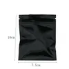 Sacs noirs en aluminium auto-scellants, 7, 5x10cm, sac d'emballage alimentaire en vrac, sac d'emballage alimentaire en Mylar, sac anti-odeur, sac à fermeture éclair, 100 pièces, lot252o