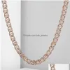 Chaînes M Hommes Femmes Collier de serpent 585 Lien d'or rose rempli de bijoux de mode Cadeaux de mariage de fête entière 50 60cm GN462245Z Drop Delive Dh0Hr