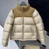 Tasarımcı Erkek Ceketler Kış Fermuarı Kuzey Kapşonlu Takım Palto Yastıklı Giysiler Baskı Mektubu Ceket S-2XL