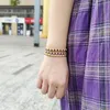 ストランドC.Quan Chi白色ストレッチブレスレットMiyuki Gold Friendship Jewelry for Women
