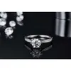 Bijoux personnalisés haut de gamme Brilliant Cut Moissanite Diamond Sier Ring VVS Anneau de fiançailles pour les femmes