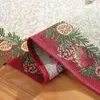 Bordslöpare Xmas Elk Table Runner Red Christmas Seasonal Farmhouse Rustic Burlap Dining Decorations Party Supplies 13 X 72 Inch Table Decor 231216