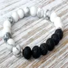 SN1060 2016 New Fashion Howlite Lava Bracelet Womens Yoga Mala Beads Bracelet Chakra Meditation Jewelry Gift346l