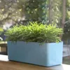 Planters POTS Rectangular Desktop Home Automatic Waterabsorbing Lazy Flower Pot Poted Hydroponic Plastic Water Nivation Indicator 231215