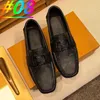 40odell designer loafers män handgjorda läderskor lyxiga casual körlägenheter slip-on skor mockasins båtklänning skor svart/vit/blå plus storlek 38-46