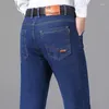 Jeans pour hommes de haute qualité coupe régulière coupe droite pantalon en denim décontracté arrivées bleu noir pantalon de luxe