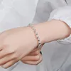 Bracelets de charme Jolie belle chaîne de boule creuse 925 timbre bracelet en argent pour les femmes mode fête de mariage cadeau de vacances bijoux fins