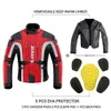 جاكيتات الرجال سترات جاكيت للدراجات النارية دوهان مجموعة من الرجال Moto Cycling Suit مقاومة للماء الحفاظ على دافئة Motocross سترة حامي جسم الشتاء 231216