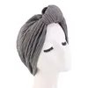 Nuove Donne Stretch volant Turbante Top Annodato Torto Hairband Femminile Musulmano Indiano Cappelli Cofano Africano Chemio Cap Accessori per Capelli