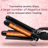 Hair Curlers Straighteners 3 Barrel Curling Iron Wand Electric Professional Ceramic Hair Curler Roller Lcd Curling Iron Waver Fashion Styling Tools T231216