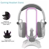 Support de casque pour écouteurs Rgb, support de casque sur l'oreille, étagère d'affichage de bureau debout avec 2 Ports USB pour les joueurs, accessoires de PC de jeu, bureau