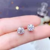 Stud Earrings 0 5-1 Carat D Color Moisanite For Women's Highest Quality 100% 925 Sterling Silver Sparkling Wedding Jewelry3152