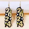 Dangle Earrings European American Fashion Products 2024 Digital Unique Design For Women Girls Festival Party Birthday Gifts