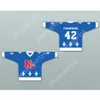 Gdsir Custom BLEU GILLES CHAMPAGNE 42 LE NATIONAL DE QUÉBEC MAILLOT DE HOCKEY NOUVEAU Top Ed S-M-L-XL-XXL-3XL-4XL-5XL-6XL