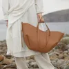 Avondtassen Merk Designer Dames Echt Leer Geplooide Oksel Tote Bag Fashion Honderd Grote Capaciteit Commuter Klassieke Schouder