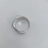 Eheringe Großhandel Großhandel Custom 15 mm quadratischer Ring Solid Silber 3D Gravures Signet Ring personalisieren gravierte Buchstaben Ringe Mode Männer Schmuck 231215