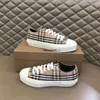 Designers Baskets Imprimer Check Entraîneur Hommes Casual Chaussures Plate-forme Baskets Rayé Sneaker Imprimé Lettrage Plaid Vintage Femmes Chaussure 07