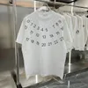 Летняя дизайнерская роскошная мужская футболка Европейская Парижская футболка Рубашки женские Классические простые вышитые короткие рукава Модная повседневная рубашка Размер S-XXL