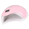 Nail Dryers Digital Dryer 24pcs Light Chips 48W Portable Multi Mode USB LED Manicure Lamp Pink