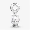 Charms 100% 925 Sterling Sier Snow Globe Angelo ciondola Charms Fit originale europeo braccialetto di fascino moda matrimonio fidanzamento gioielli D Dhdmi