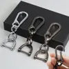 Porte-clés de voiture en métal classique porte-clés de haute qualité boucle de fer à cheval détachable anneau suspendu accessoires de chaîne pour hommes cadeau