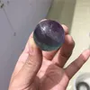 Dekorativa figurer 1 PCS Energy Stone Natural Rainbow Fluorit Crystal Sphere Ball Mineral Reiki Healing Gemstone Wholesale