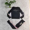 Moda Kıyafet Tracksits Designer Hoodies Taciz İki Parçalı Set İşlemeli Mektup Kazak Sıradan Pantolon Takım Jogging Sportwear Giyim