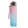 Water Bottles 1000Ml Large Capacity Water Bottle Frosted With St Plastic Cup Sports Gradient Outdoor Drop Delivery Home Garden Kitchen Dh8T2