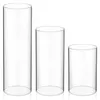 Candle Holders 3 Pcs Vase Shade Home Decor Dining Room Light Fixture High Borosilicate Glass Clear Covers