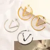 Enkel brev Stud Designer Earings Geometric Luxury Earrings Common Letter Metal Ohrringe Famous Women Wedding Party Jewelry Earring Multi Option ZL091