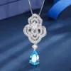 Pendentif Colliers Bijoux Cuivre Fond Plaqué Or Collier Créatif Avec Diamant Incrusté Pierre Principale