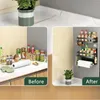 Keukenopslag Magnetische kruidenrekken voor koelkast met haken Houd georganiseerde kruiden Koelkastplanken Extra ruimte