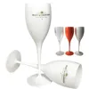 Copas de vino Moet Copas de champán PP Plástico Apto para lavavajillas Vidrio acrílico blanco Transparente 231216