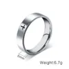 Gravering 6mm Silver Simple Cross Rings in Rostly Steel Religious Jewelry258X